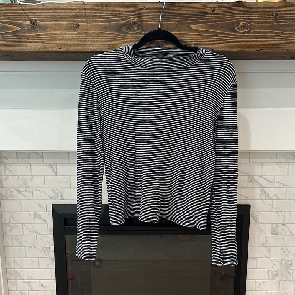 Madewell Black and White Ribbed striped Long Sleeve Tee 3 for $20
